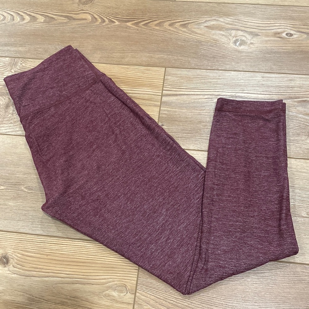 lululemon athletica Maroon Heather High-Rise Leggings